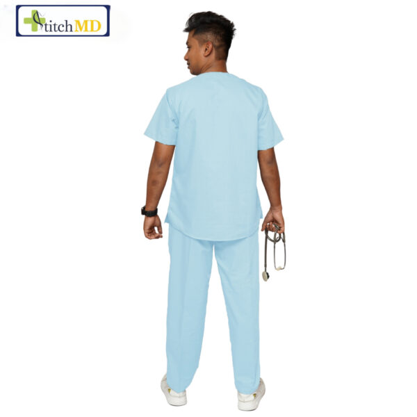 StitchMD Men’s V-neck Scrub Suit with 7 pockets| perfect for doctors, surgeons & medical workers - Image 2