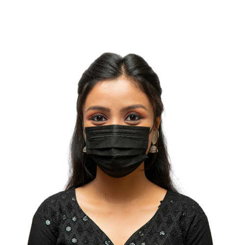 Black Adult Surgical Mask - Image 2