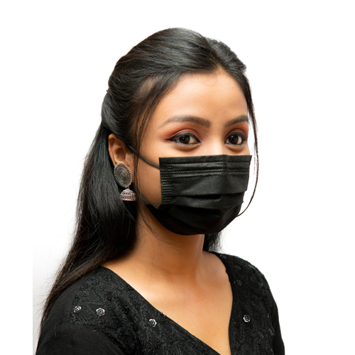 Black Adult Surgical Mask - Image 3