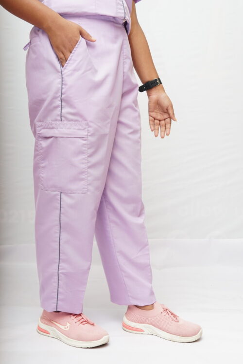 StitchMD Women Designer Scrub pant with 4 pockets-Lavender