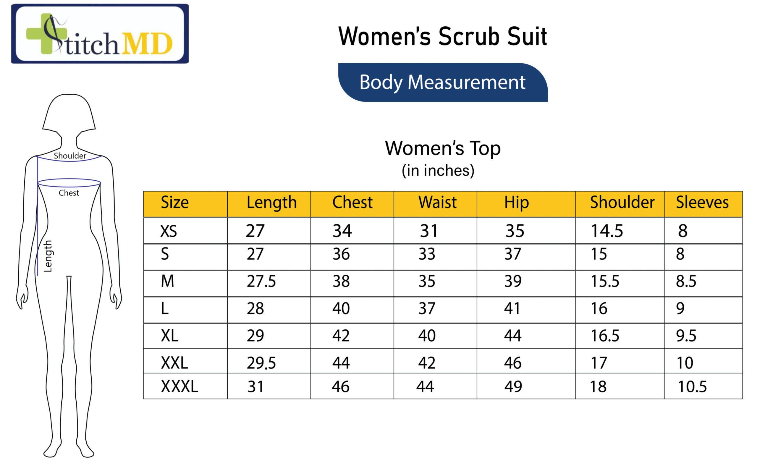 StitchMD Women designer Mandarin collar Scrub Top with 3 pockets (Navy Blue) - Image 5