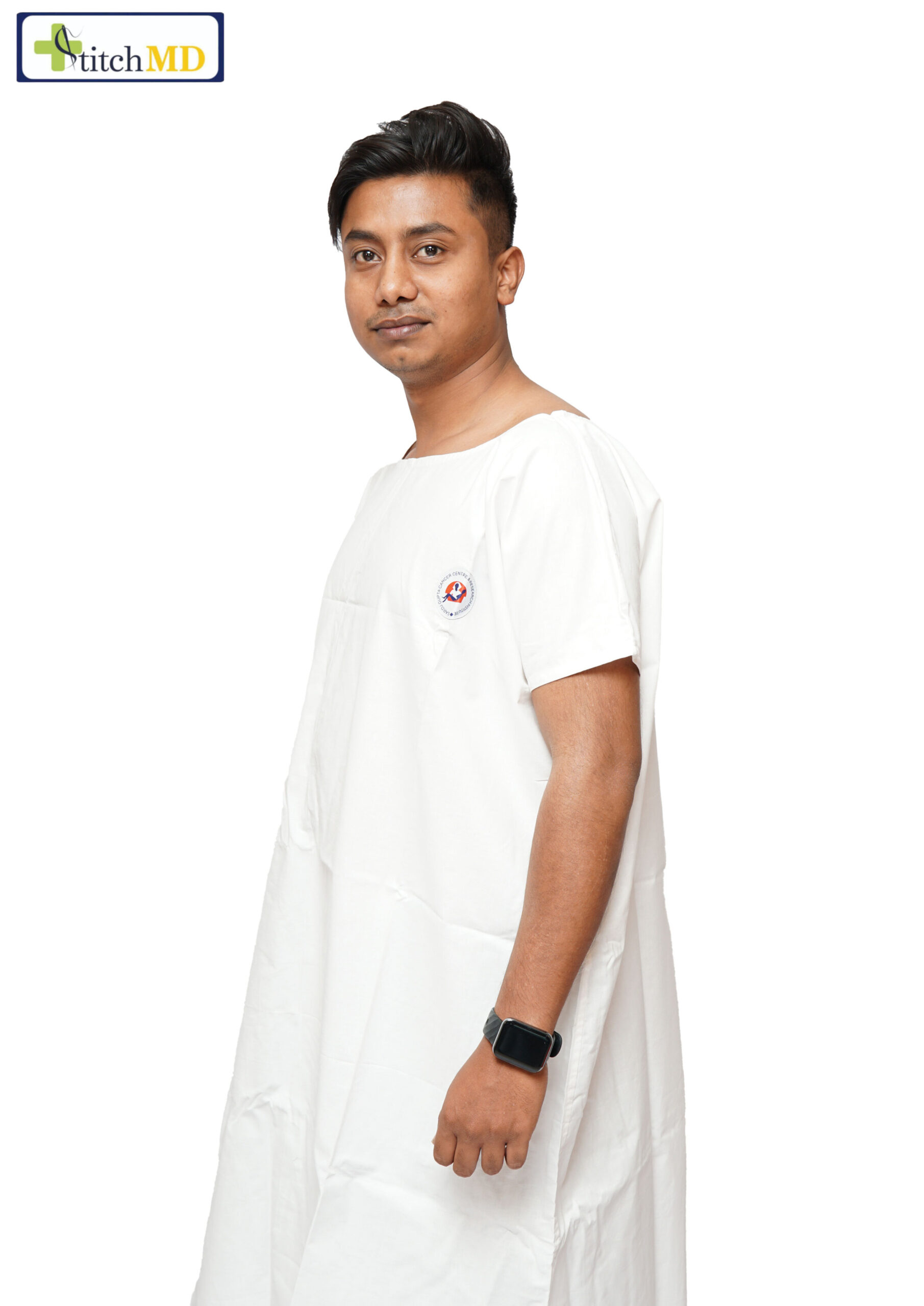 StitchMD White Patient Gown – Comfortable and Professional Hospital Wear - Image 3
