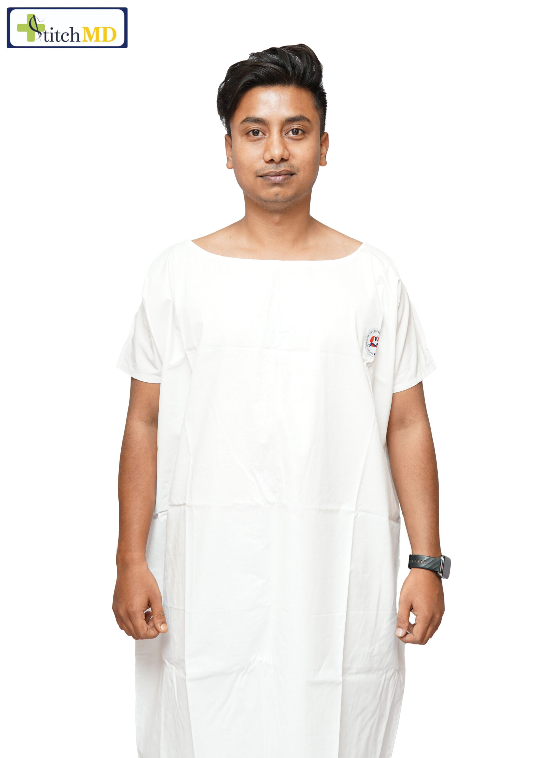 StitchMD White Patient Gown – Comfortable and Professional Hospital Wear