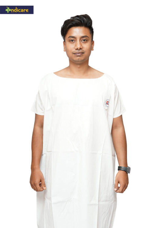 StitchMD White Patient Gown – Comfortable and Professional Hospital Wear