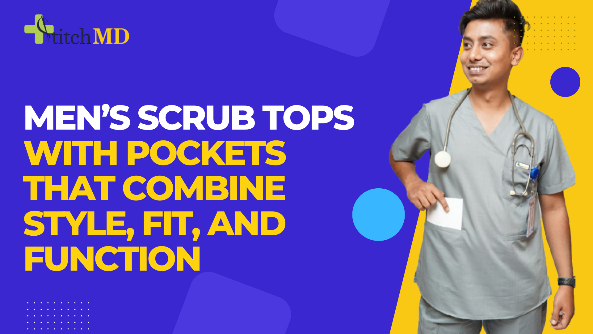 Men’s Scrub Tops with Pockets That Combine Style, Fit, and Function