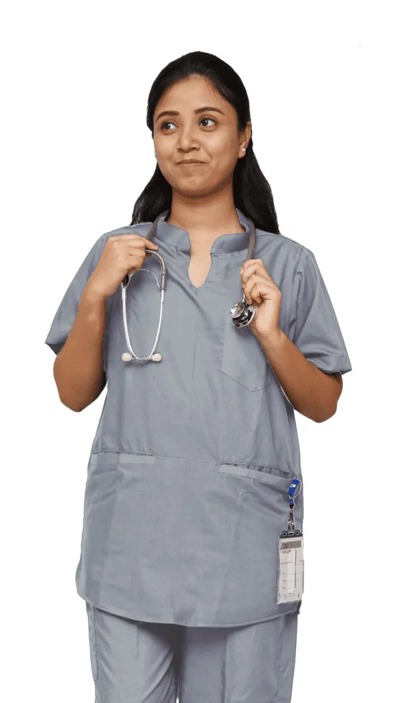 a nurse wearing after buying hospital scrubs online