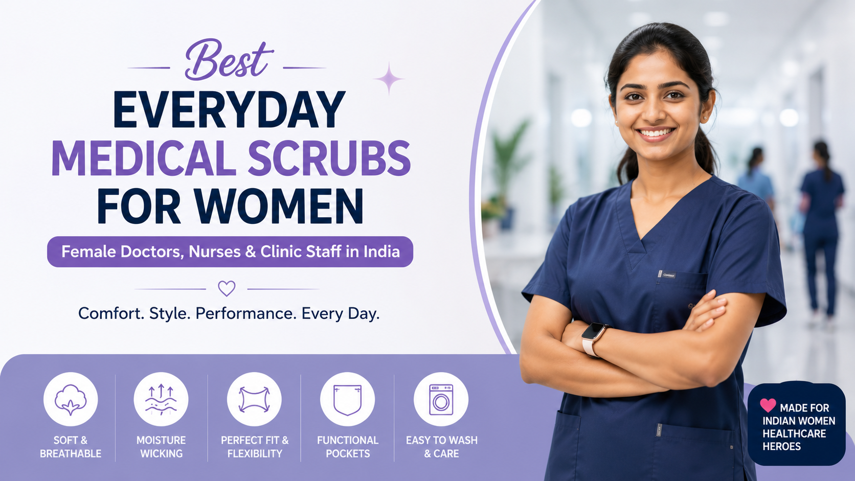 Best Everyday Medical Scrubs for Women Doctors, Nurses & Clinic Staff in India