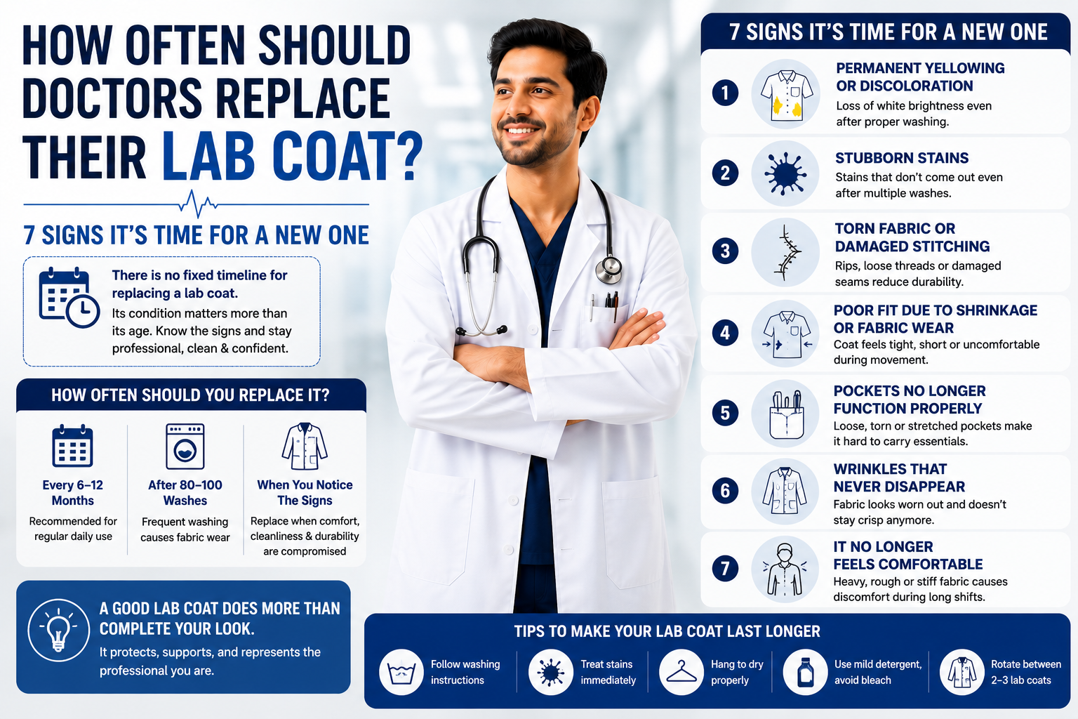 How Often Should Doctors Replace Their Lab Coat? 7 Signs It’s Time for a New One