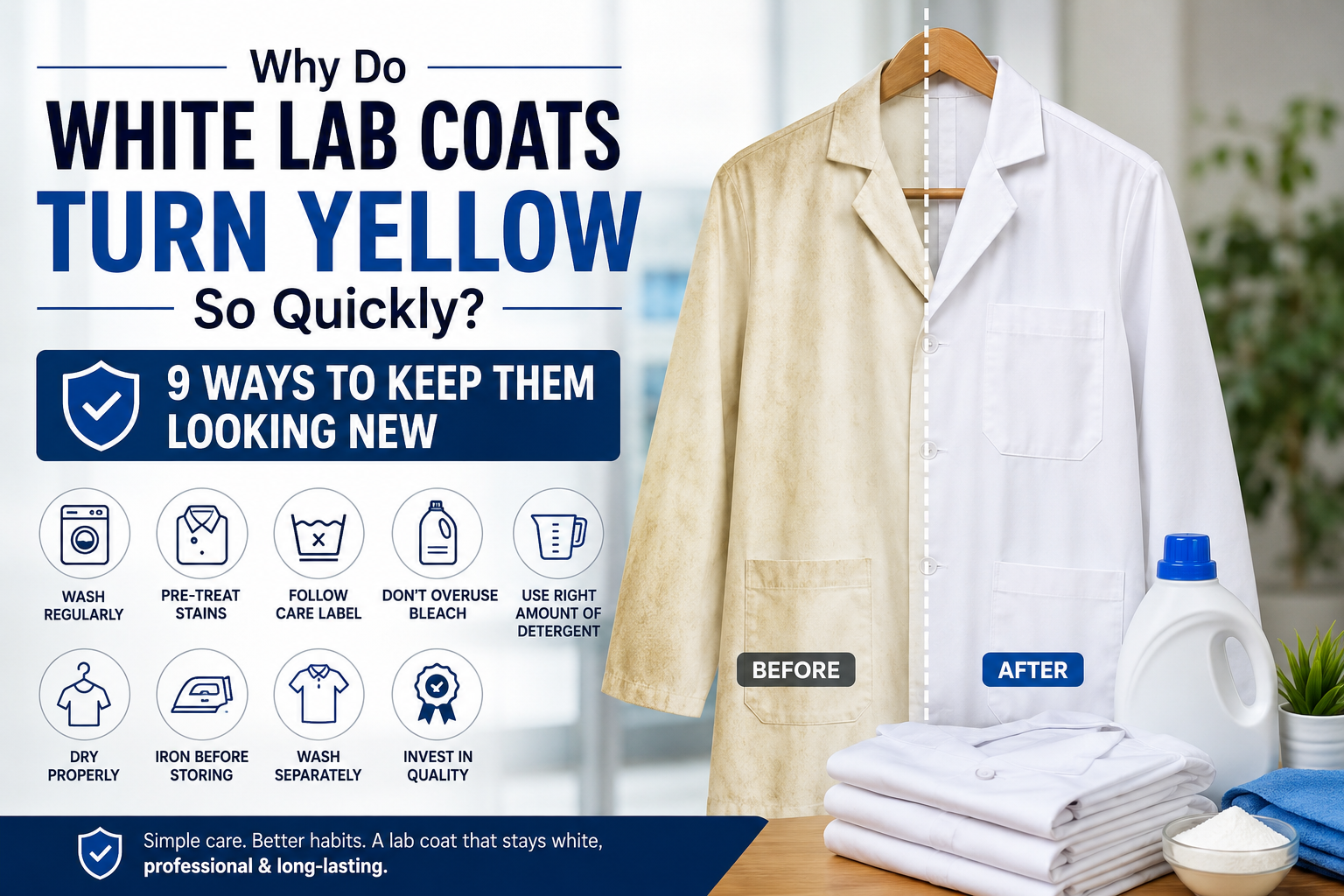 Why Do White Lab Coats Turn Yellow So Quickly? 9 Ways to Keep Them Looking New